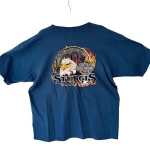 Harley Davidson Sturgis Black Hills Rally 2009 Navy Blue Graphic Tee Men’s sz XL